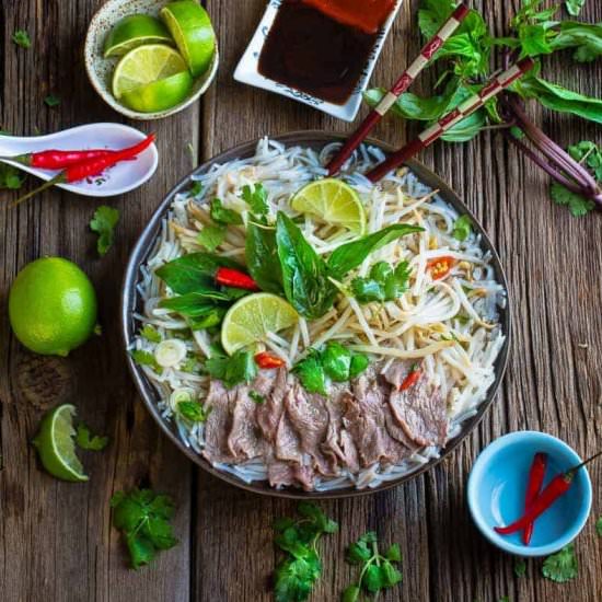 Vietnamese Pho Beef Rice Noodle soup - Recipe photo by LifemadeSweeter