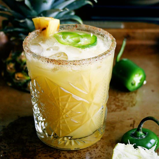 grilled pineapple spicy margaritas - Recipe photo by aflavorjournal