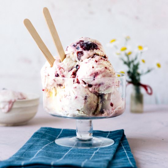 Vegan Cherry Cheesecake Ice Cream - Recipe photo by myvibrantkitchen