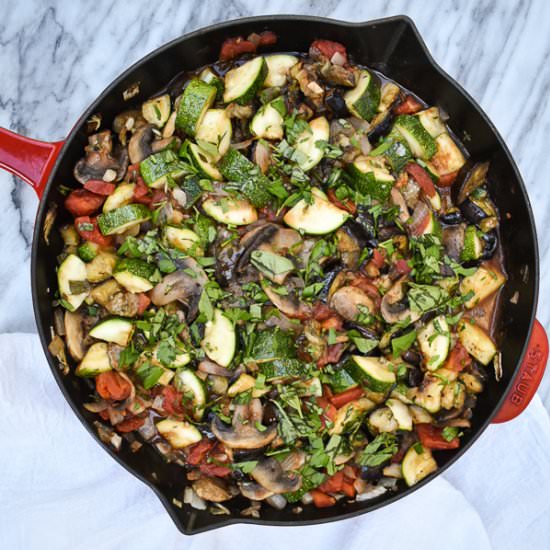 Summer Vegetable Ratatouille - Recipe photo by Sarah Gold Nutrition