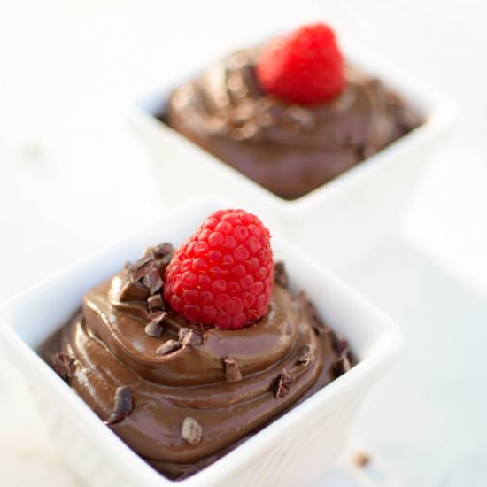 Decadent Vegan Chocolate Pudding - Recipe photo by EmilyKyleNutrition