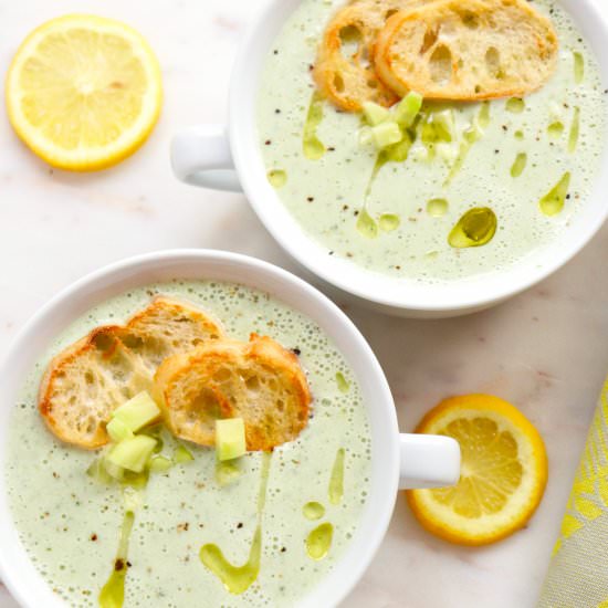 Chilled Cucumber Buttermilk Soup - Recipe photo by nourishingplate