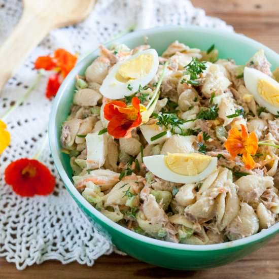MACARONI SALAD WITH TUNA - Recipe photo by BinkysCulinaryCarnival