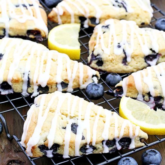 Lemon Blueberry Scones - Recipe photo by valyastasteofhome.com