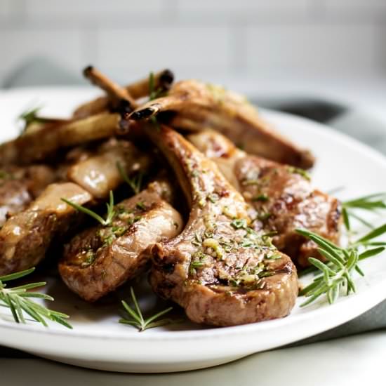 Grilled Lamb Chops - Recipe photo by PinchandSwirl