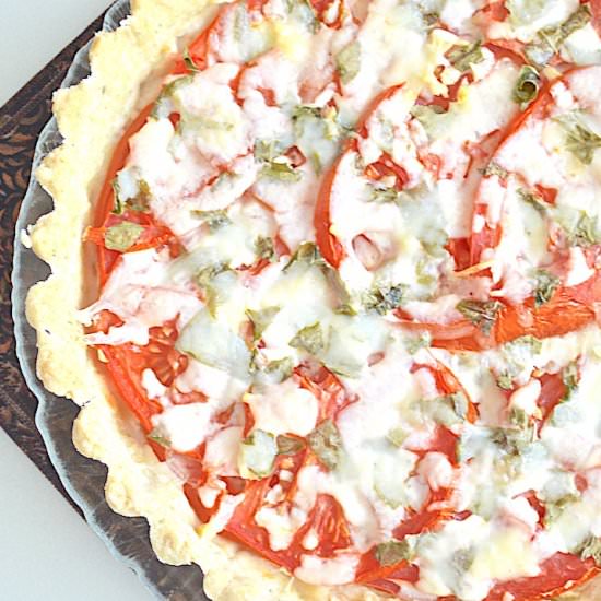 Tomato Basil Tart - Recipe photo by jeanieandluluskitchen