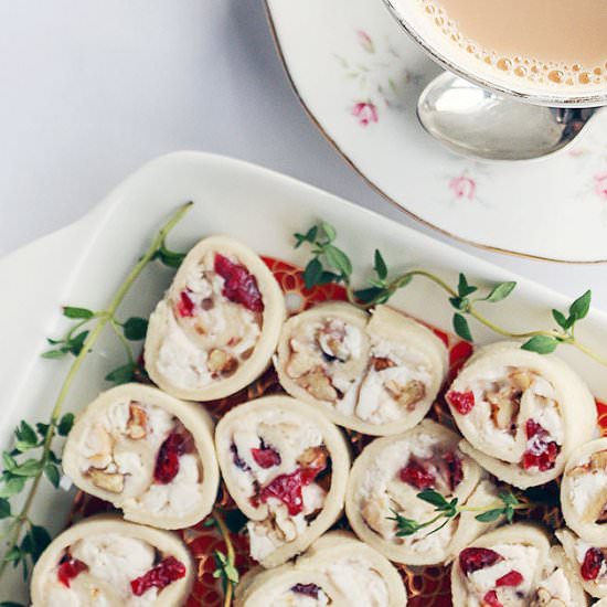 Chicken & Cranberry Pinwheel - Recipe photo by High Tea Society
