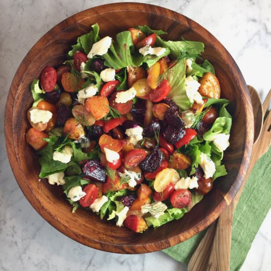 Escarole & Roasted Beet Salad - Recipe photo by thebrookcook.wordpress.com
