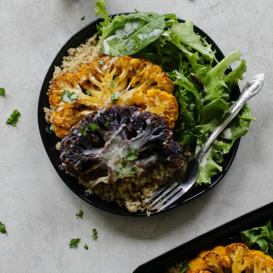 Cauliflower Steak & Tahini MealPrep - Recipe photo by mealpreponfleek