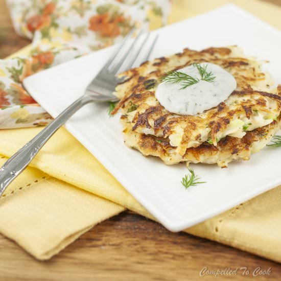 Kohlrabi Crab Cakes - Recipe photo by Compelled To Cook