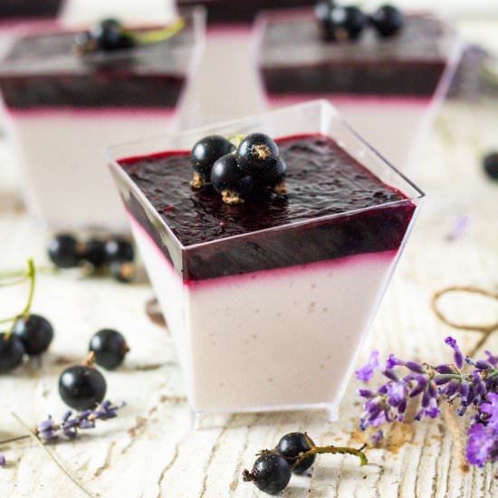 Lavender Black Currant Panna Cotta - Recipe photo by Blondie-ish at kitchen