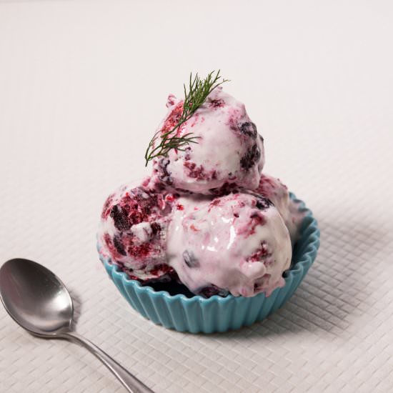 3 Ing Mixed Berry Ice Cream - Recipe photo by VeenaAzmanov