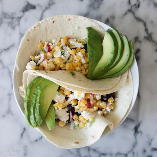Summer Corn & Black Bean Tacos - Recipe photo by twoplacesatonce