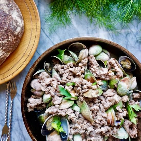 Clams with Chorizo and Fennel Broth - Recipe photo by A Wholesome New World