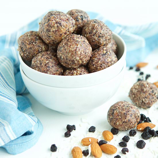 Blueberry Coconut Energy Balls - Recipe photo by JBraddockRD