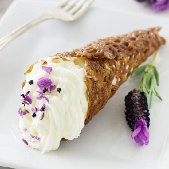 lavender cream horn - Recipe photo by Savorthebest