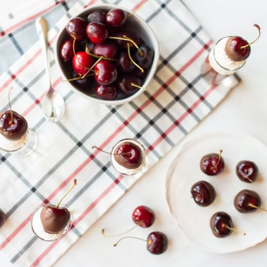 Wine Soaked Chocolate Cherries - Recipe photo by awayfromthebox