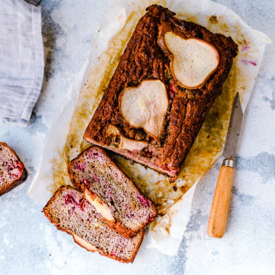 Pear & Raspberry Bread - Recipe photo by You Totally Got This