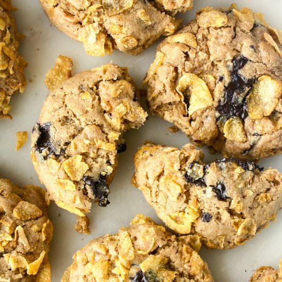 Cornflake Cookies - Recipe photo by The Desserted Girl