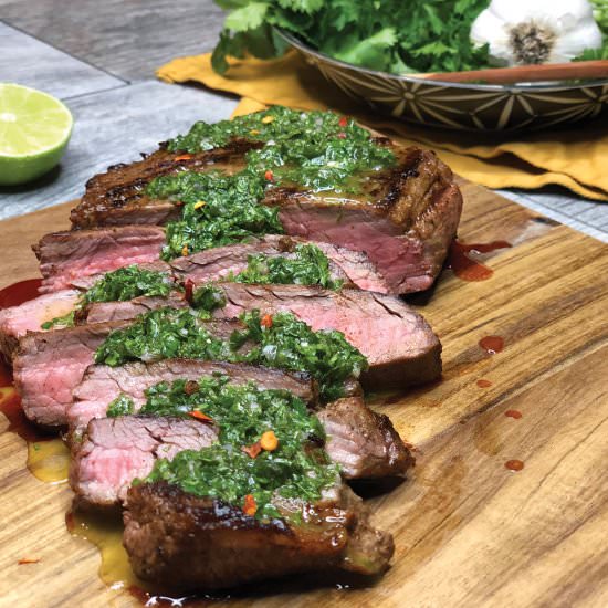 Chimichurri Sauce with Seared Steak - Recipe photo by theonlinefarmersmarket