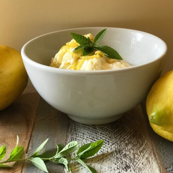 Lemon Verbena Ice-cream - Recipe photo by tastebotanical