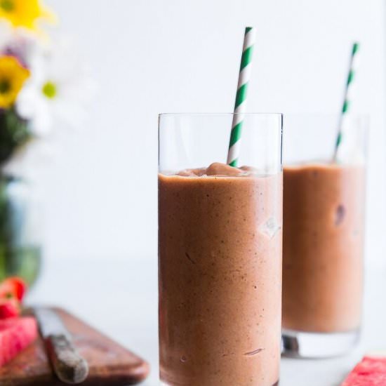 Strawberry Watermelon Smoothie - Recipe photo by foodfaithfitness