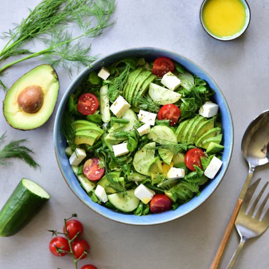 Cucumber, avocado and dill salad - Recipe photo by everyday-delicious.com