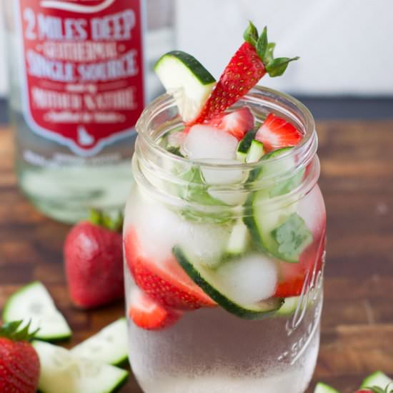 Strawberry Basil Infused Water - Recipe photo by TheFitCookie
