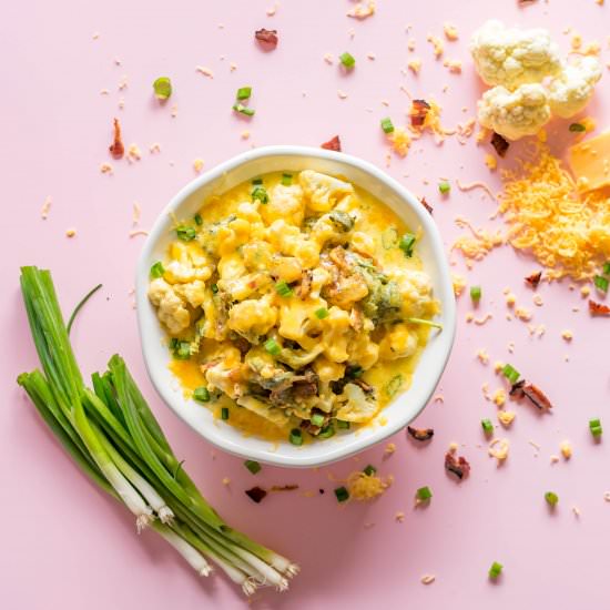 Spinach Bacon Cauliflower Gratin - Recipe photo by aducksoven