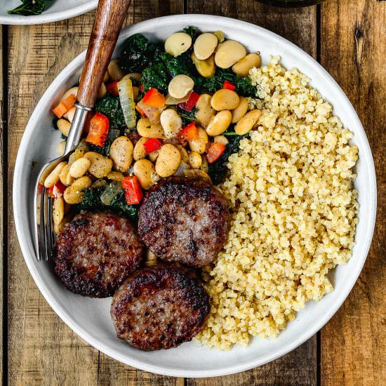 Easy Sausage and Bean Quinoa Bowl - Recipe photo by Mommys Home Cooking