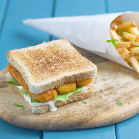 Fish fingers sandwich - Recipe photo by Taste Is Yours