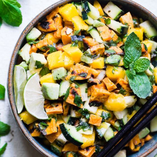 Thai Mango Sweet Potato Salad - Recipe photo by foodfaithfitness
