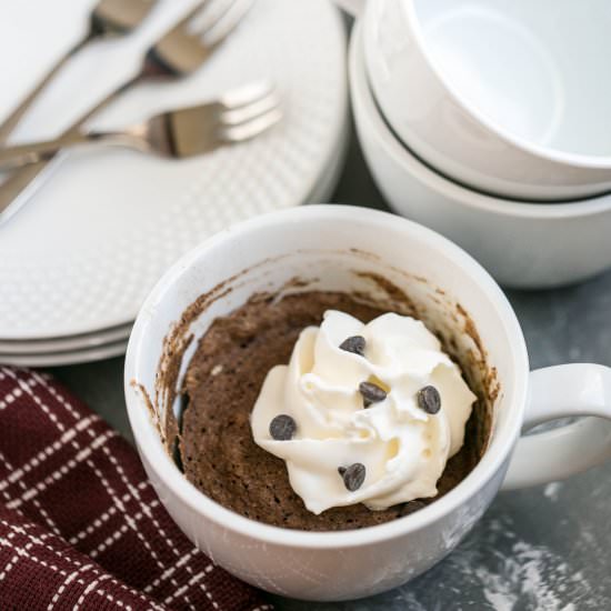 Paleo Chocolate Mug Cake - Recipe photo by littlebitrecipes