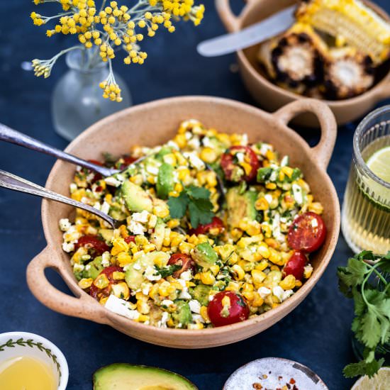 Grilled corn avocado salad - Recipe photo by supergoldenbakes