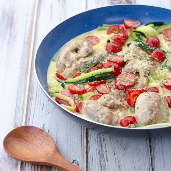 Creamy Parmesan Chicken and Veggies - Recipe photo by theharvestskillet