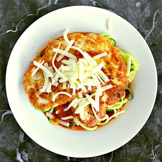 Low Carb Chicken Parmesan & Zoodles - Recipe photo by mamabearscookbook