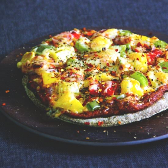 Wholewheat and Finger Millet Pizza - Recipe photo by Salonyscookbook