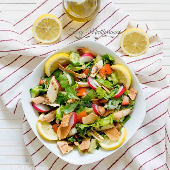 Lebanese Fattoush Salad - Recipe photo by Tasty Mediterraneo