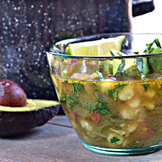 Pozole Verde Soup Portuguese Style - Recipe photo by Kitchengetaway