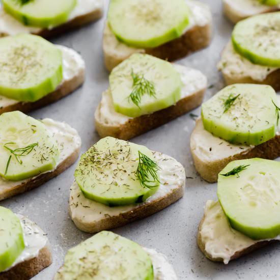 Cucumber & Dill Sandwiches - Recipe photo by Salt and Baker