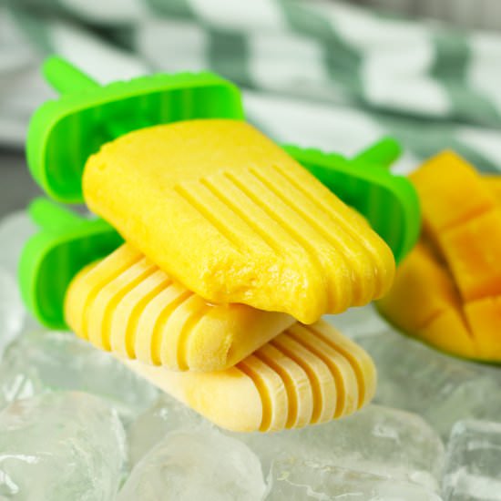 Dairy Free Mango Coconut Popsicles - Recipe photo by El Mundo Eats