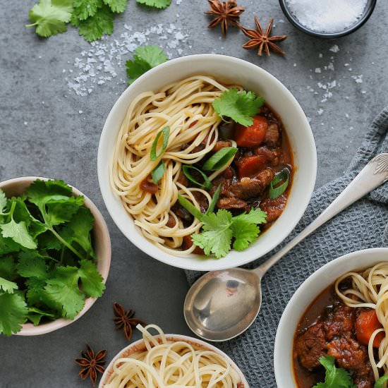 Taiwanese beef noodle soup - Recipe photo by vanillafrost4
