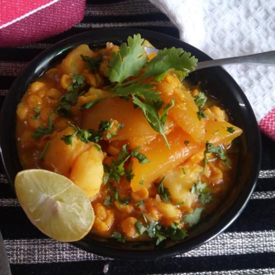 Curried Bengal Gram Lentils - Recipe photo by My Dainty Kitchen