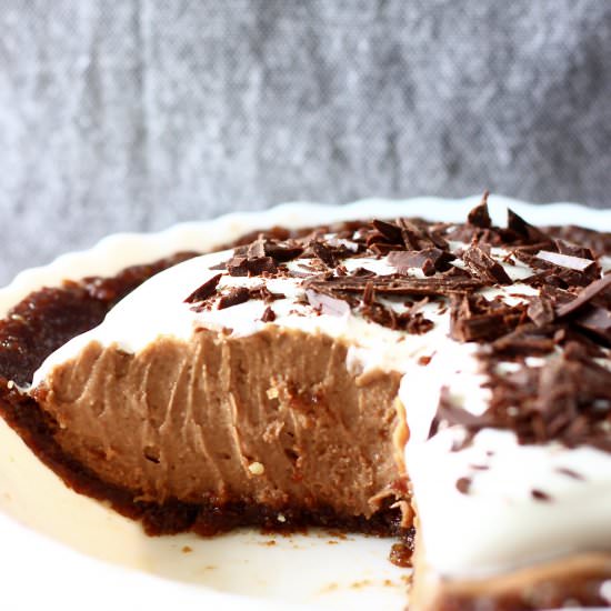 Vegan Chocolate Silk Pie - Recipe photo by rhiansrecipes