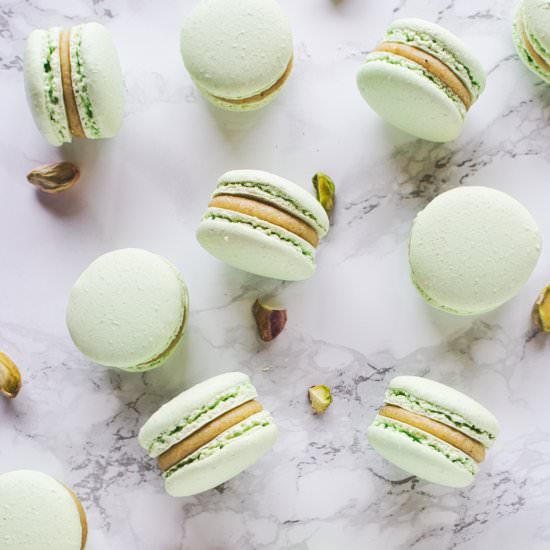Pistachio Macarons + TIPS! - Recipe photo by anasbakingchronicles