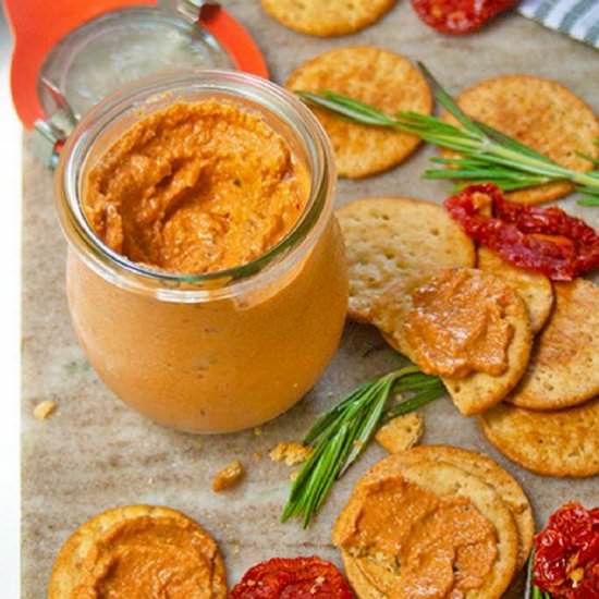 5 Minute Sun-Dried Tomato Spread - Recipe photo by brightrootskitchen