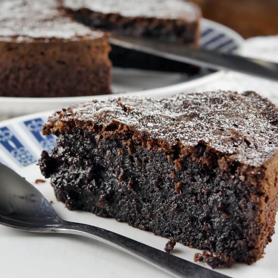 Gluten-Free Chocolate Fudge Cake - Recipe photo by tastyglutenfreecooking