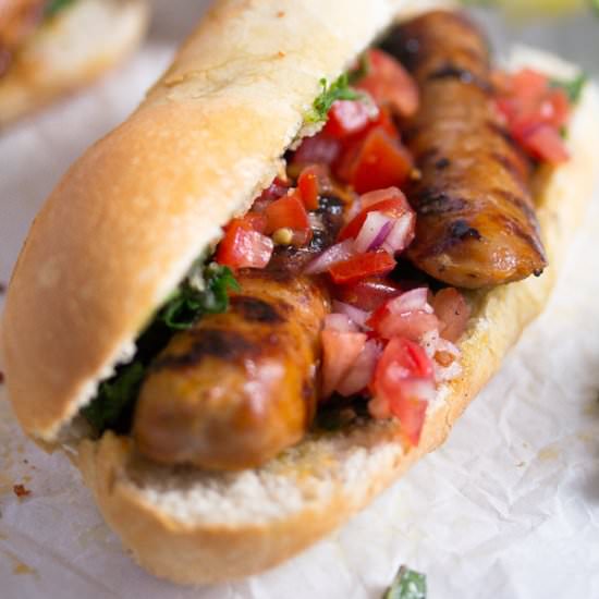 Choripán – Chorizo and Chimichurri - Recipe photo by adinutza