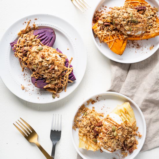 Dessert Stuffed Sweet Potatoes - Recipe photo by freeyourfork