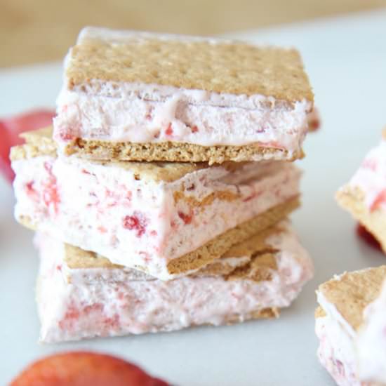 Easy Strawberry Ice Cream Bars - Recipe photo by Chop Happy